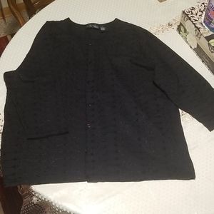 Black cotton top 1X
